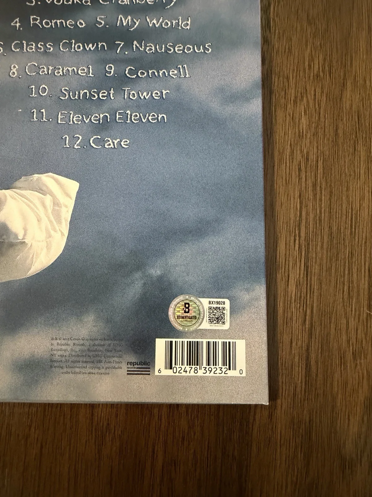 ‘Conan Gray’ Signed Vinyl Album ‘Wishbone’ Pop Singer Beckett Certified, image 3