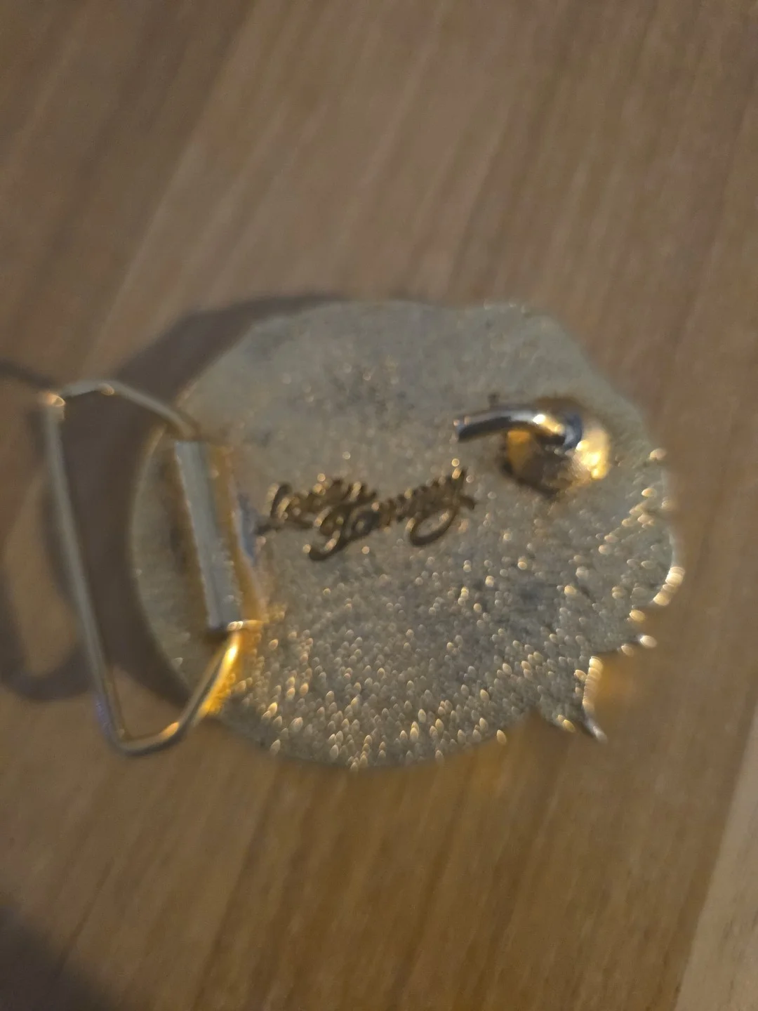 Tammy Wynette Limited edition, rare belt buckle with etched signature on back, image 3