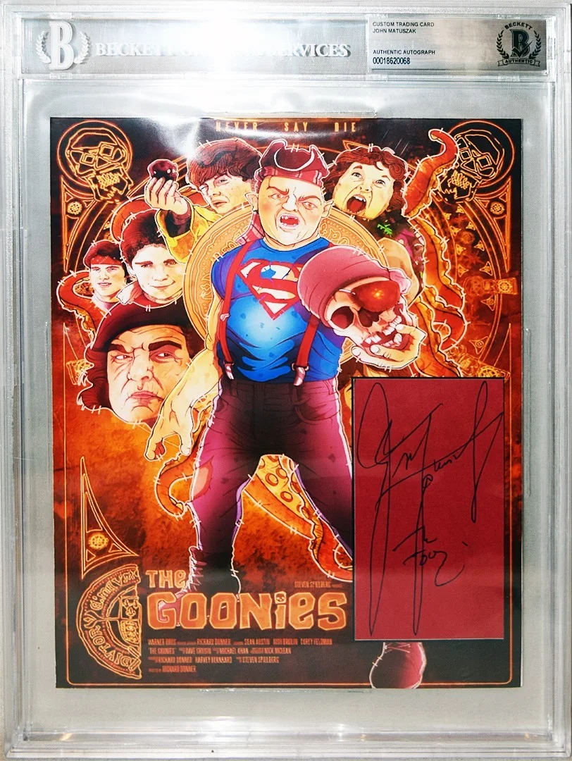 John Matuszak — THE GOONIES -JOHN MATUSZAK- Beckett BAS Signed/Autograph/Auto 8x10 Movie Card
