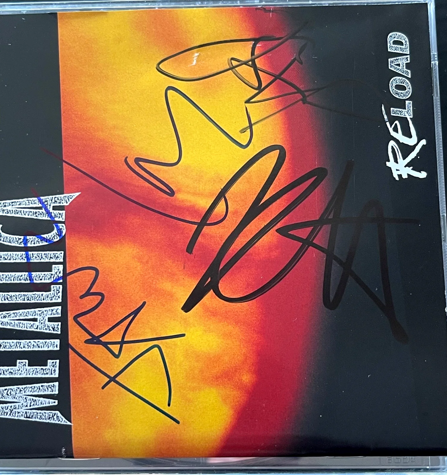 Metallica ReLoad cd autographed Hetfield signed full band autographs, image 2
