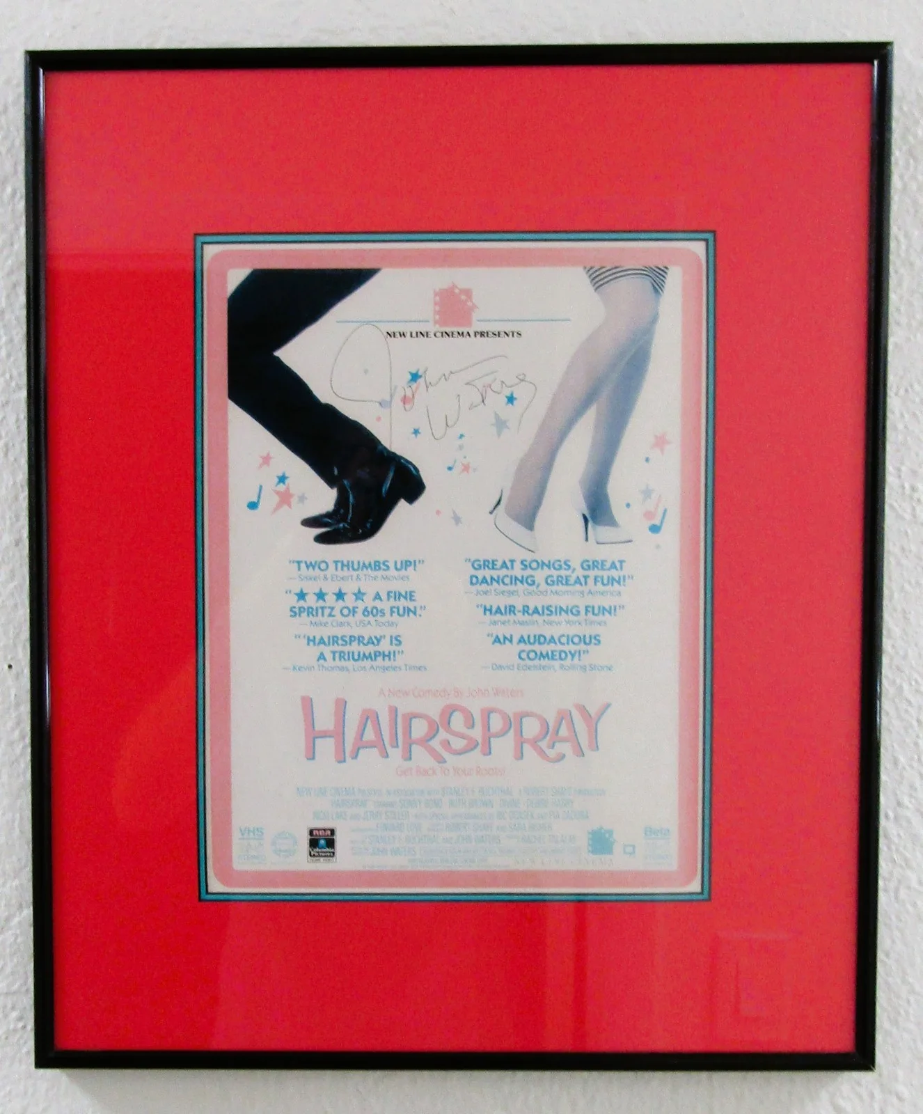 John Waters — Framed John Waters Autographed Movie Poster 1988 Hairspray, изображение 2
