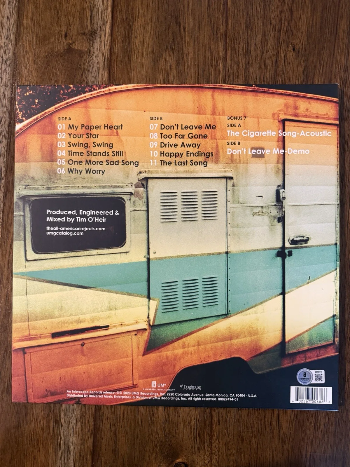 Tyson Ritter ‘All American Rejects’ Band Signed Vinyl Album Autograph Beckett, изображение 2