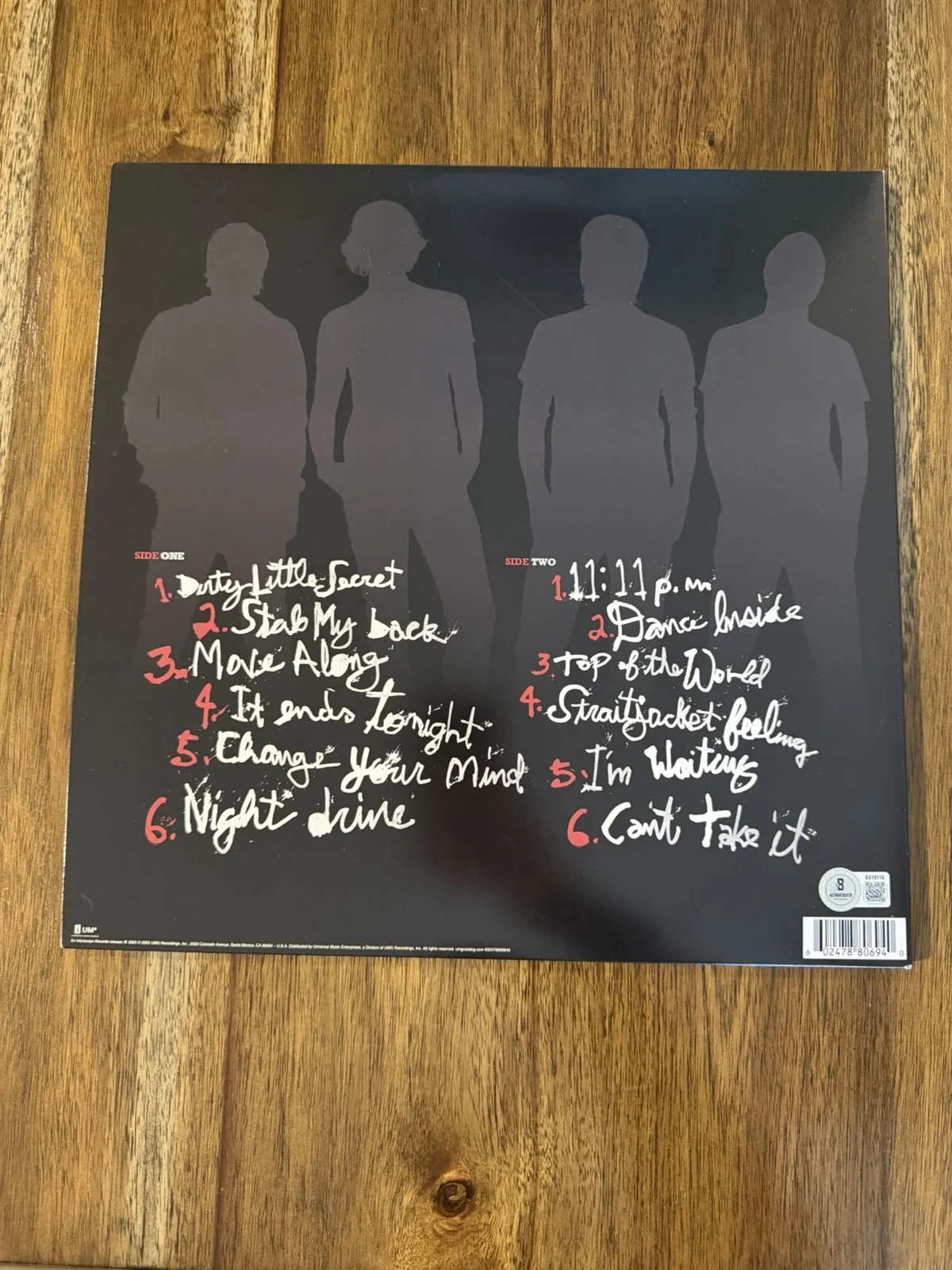Tyson Ritter ‘All American Rejects’ Band Signed Vinyl Album ‘Move Along’ Beckett, изображение 2