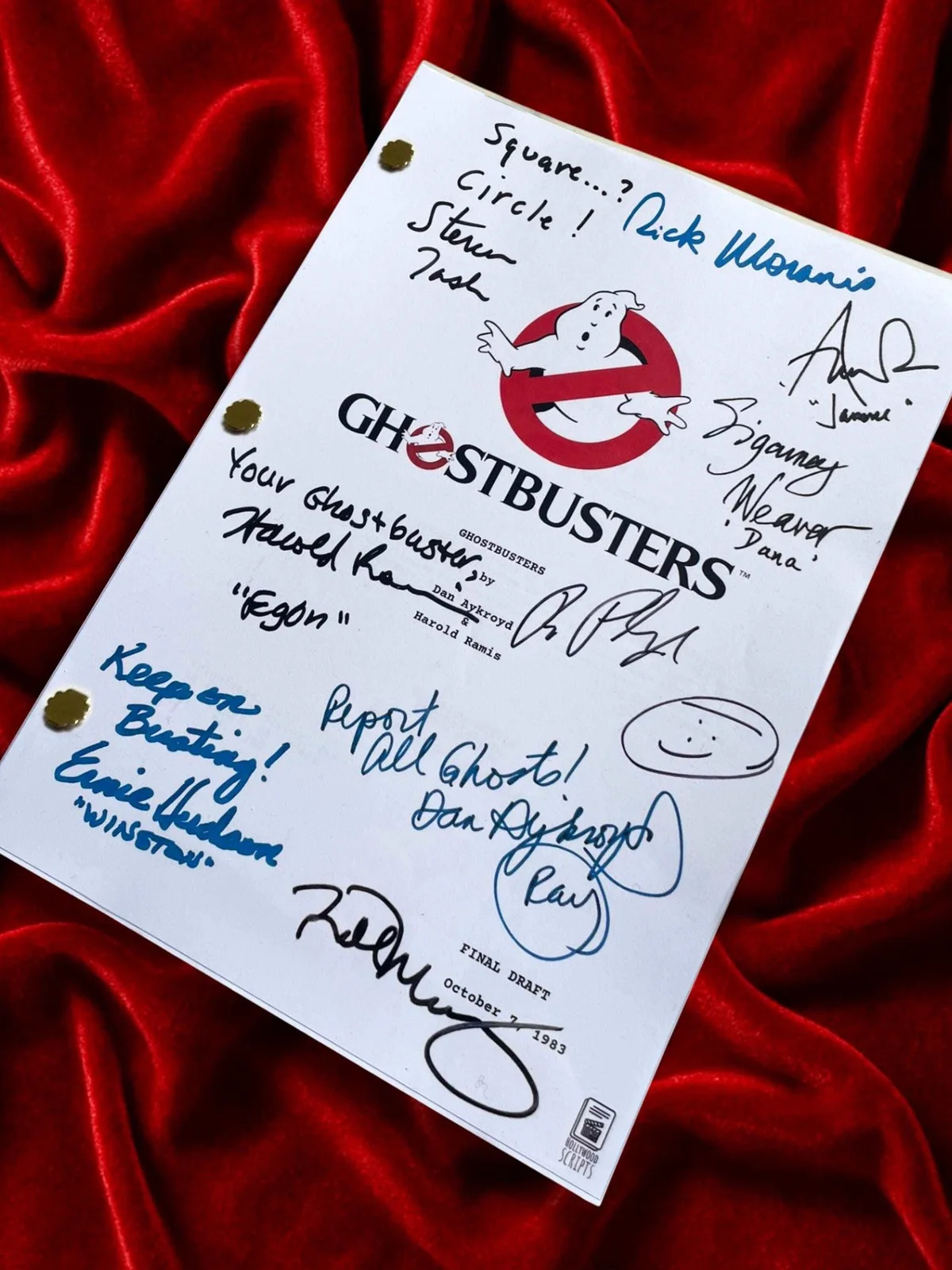 Ghostbusters Signed Movie Script, Full Screenplay inc Autographs, Reproduction, image 3
