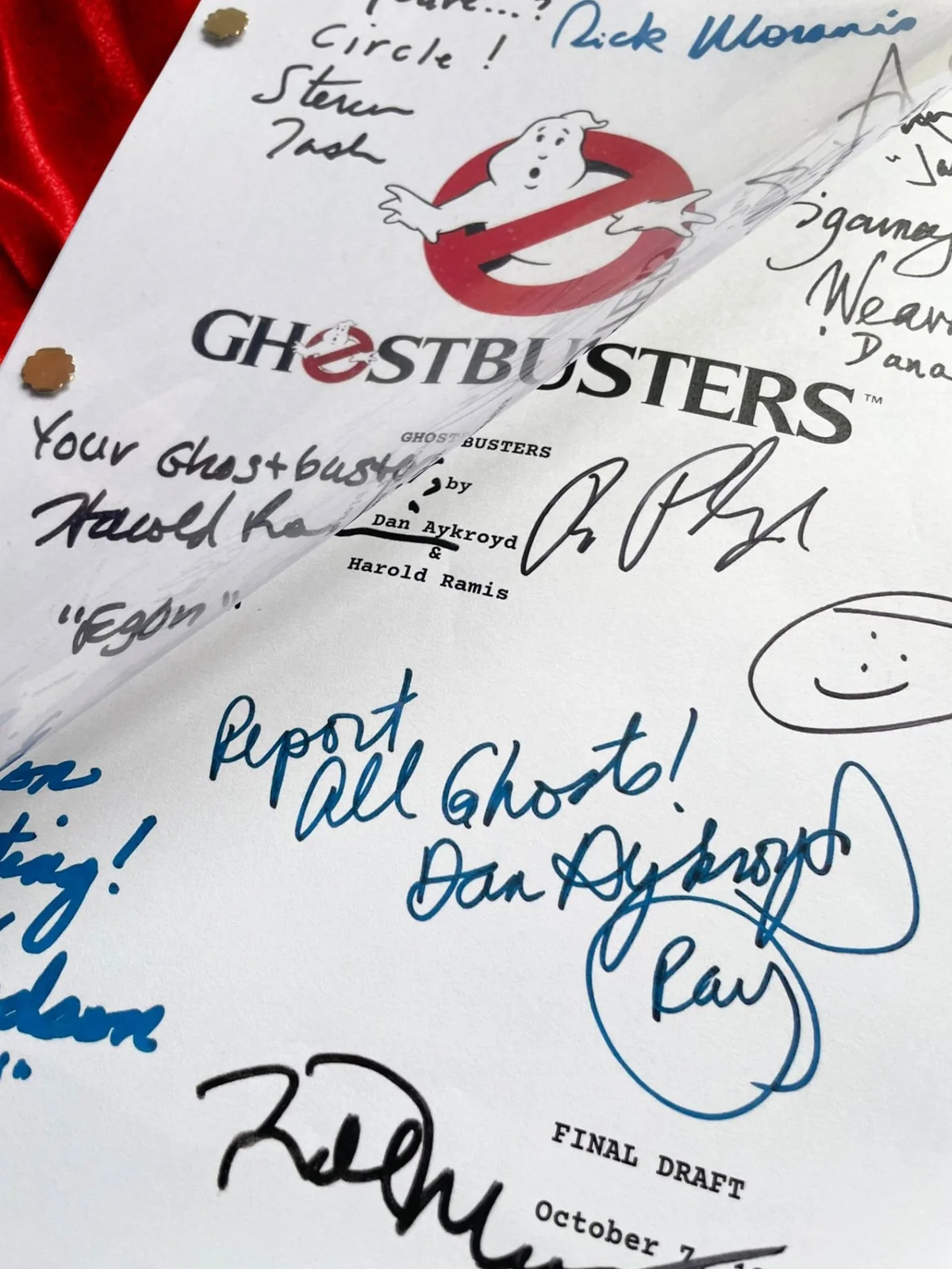 Ghostbusters Signed Movie Script, Full Screenplay inc Autographs, Reproduction, image 4