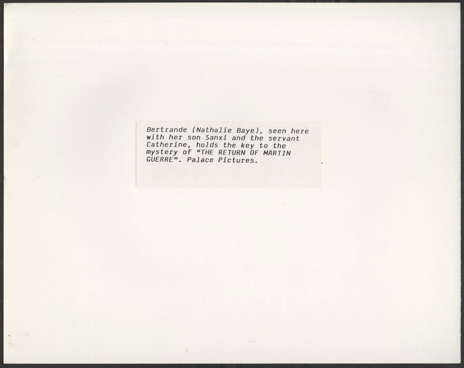 RETURN OF MARTIN GUERRE 1982 Nathalie Baye, Isabelle Sadoyan 10x8 STILL, изображение 2