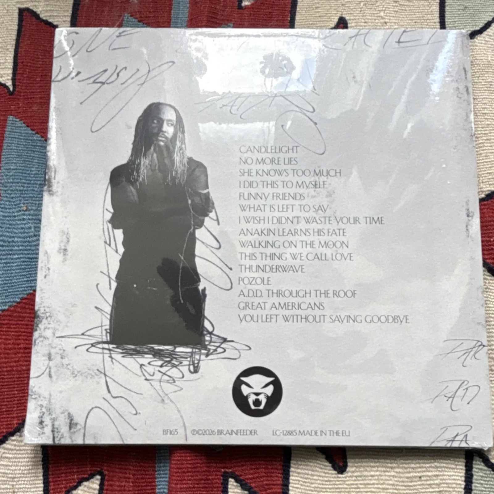 Thundercat Signed Clear Black Marble Vinyl Original Music Record, image 2