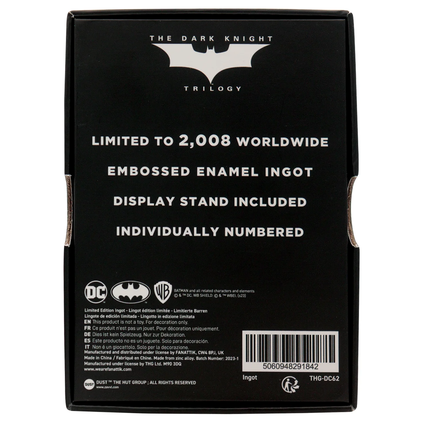 BATMAN Dark Knight Trilogy Limited Edition Joker Calling Card Collectible Ingot, изображение 5