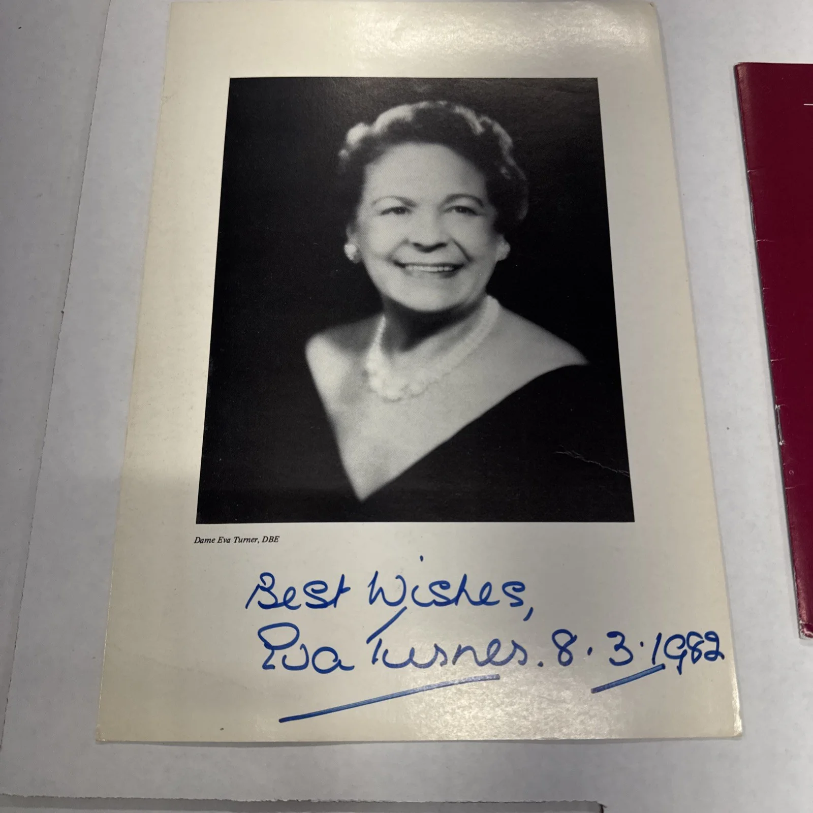 EVA TURNER - Celebration Of Her Ninetieth Birthday SIGNED PROGRAM & PHOTO, изображение 2