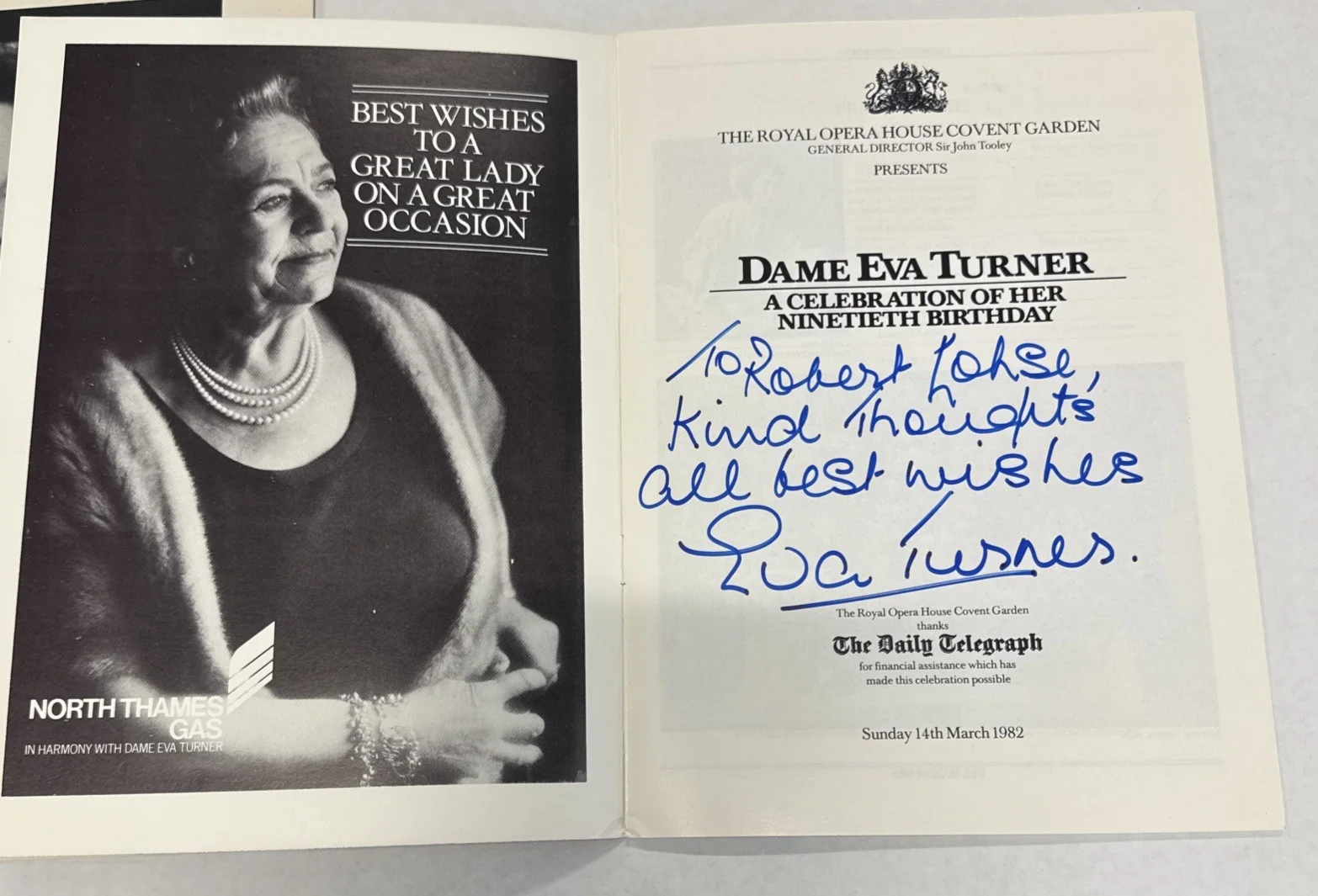 EVA TURNER - Celebration Of Her Ninetieth Birthday SIGNED PROGRAM & PHOTO, изображение 4