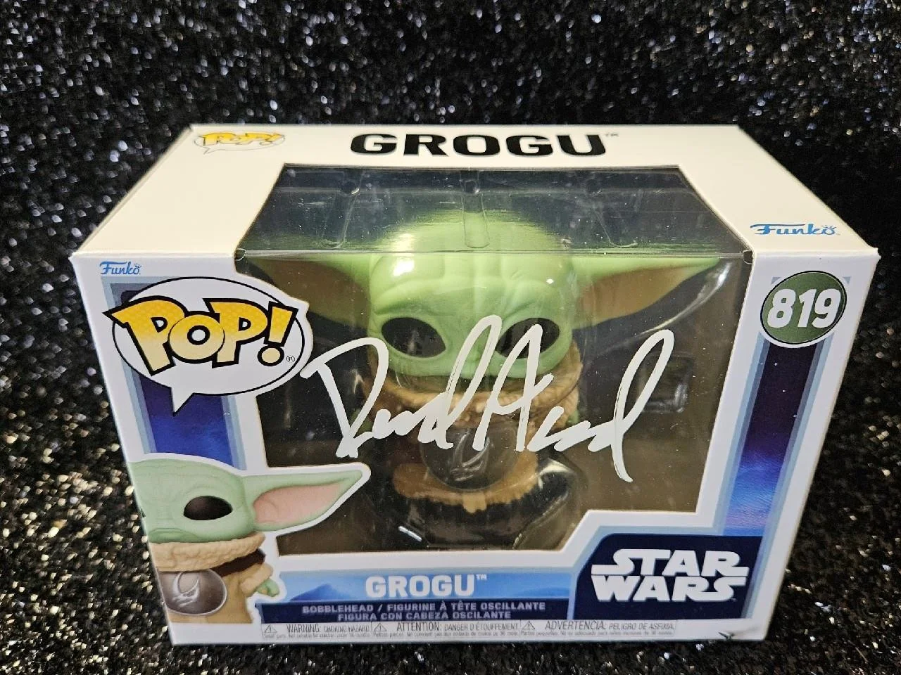 DAVID ACORD — DAVID ACORD HAND SIGNED AUTOGRAPHED FUNKO POP! 819 STAR WARS GROGU FIGURE W/ COA