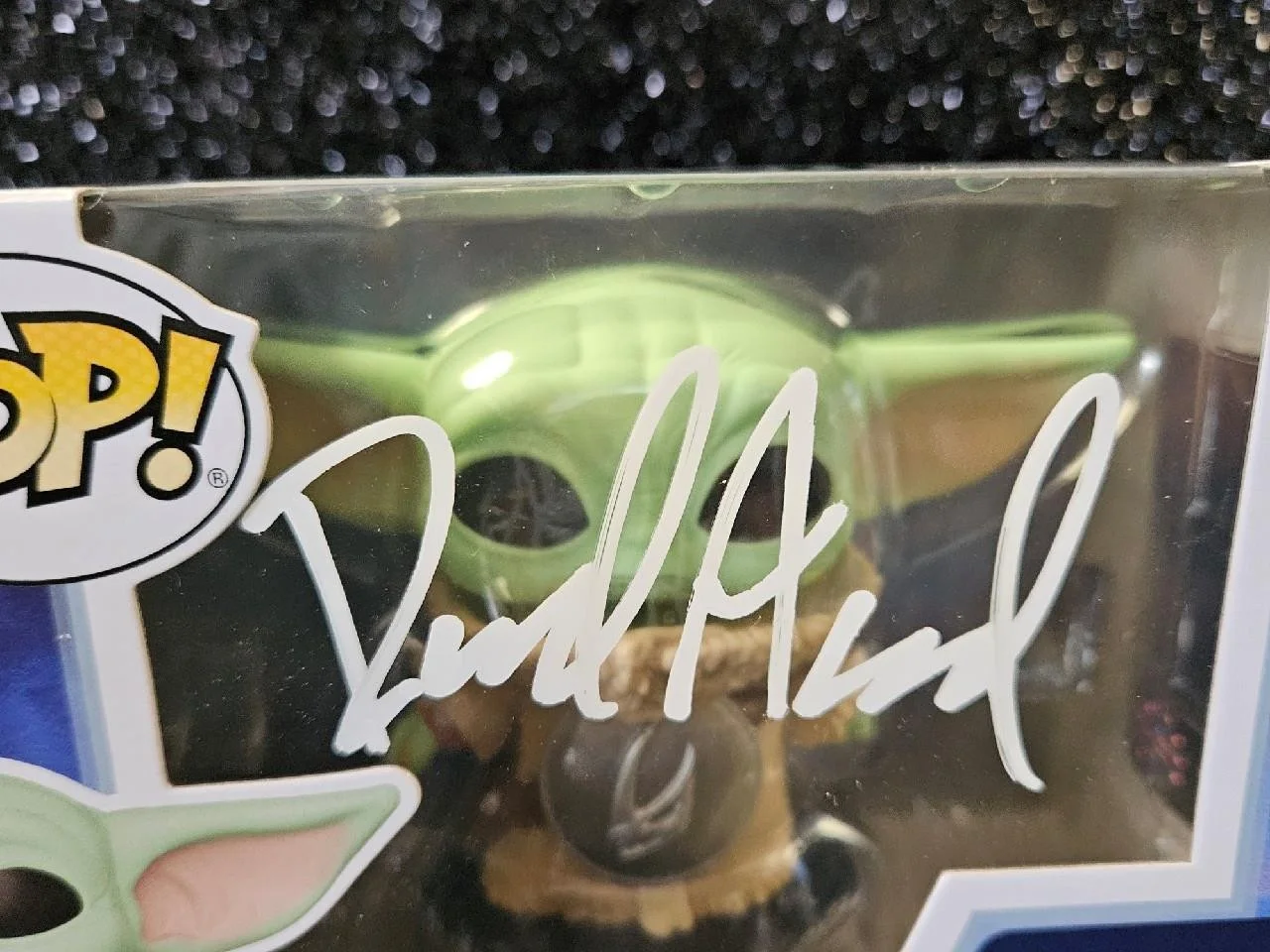 DAVID ACORD — DAVID ACORD HAND SIGNED AUTOGRAPHED FUNKO POP! 819 STAR WARS GROGU FIGURE W/ COA, изображение 3