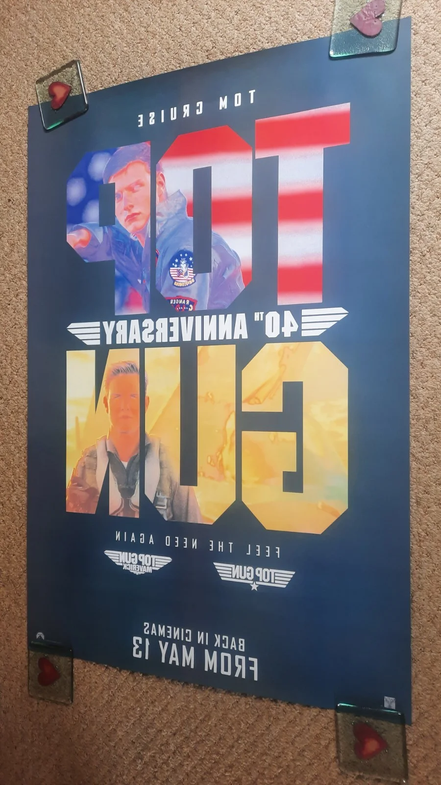 Top Gun 40th Anniversary One Sheet Cinema Poster Tom Cruise Tom Cruise New, изображение 3