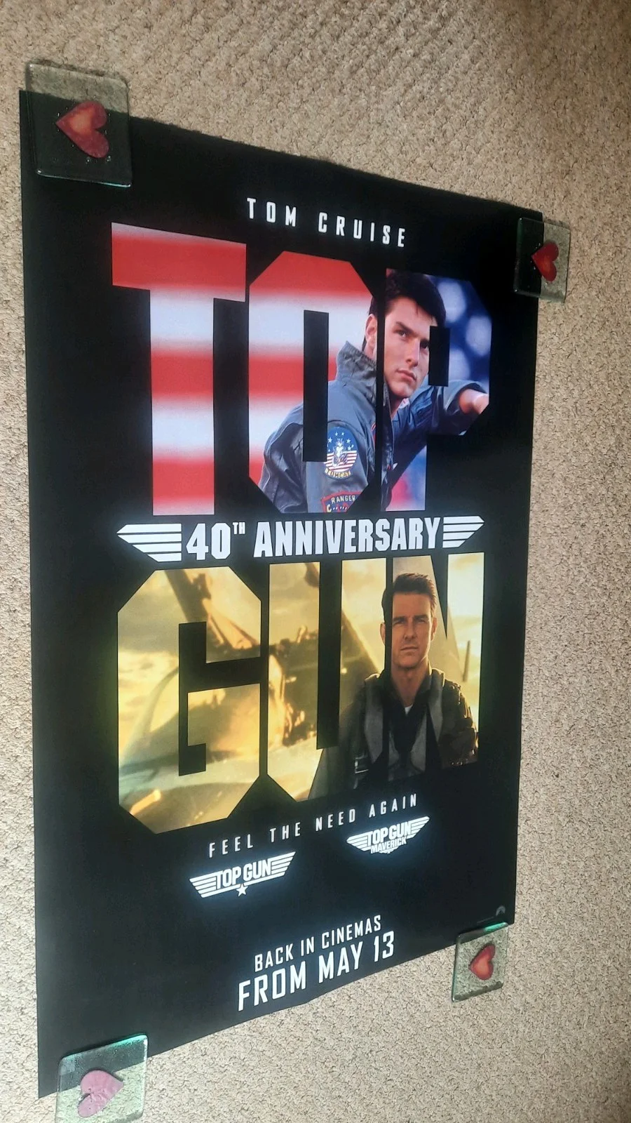 Top Gun 40th Anniversary One Sheet Cinema Poster Tom Cruise Tom Cruise New, изображение 4