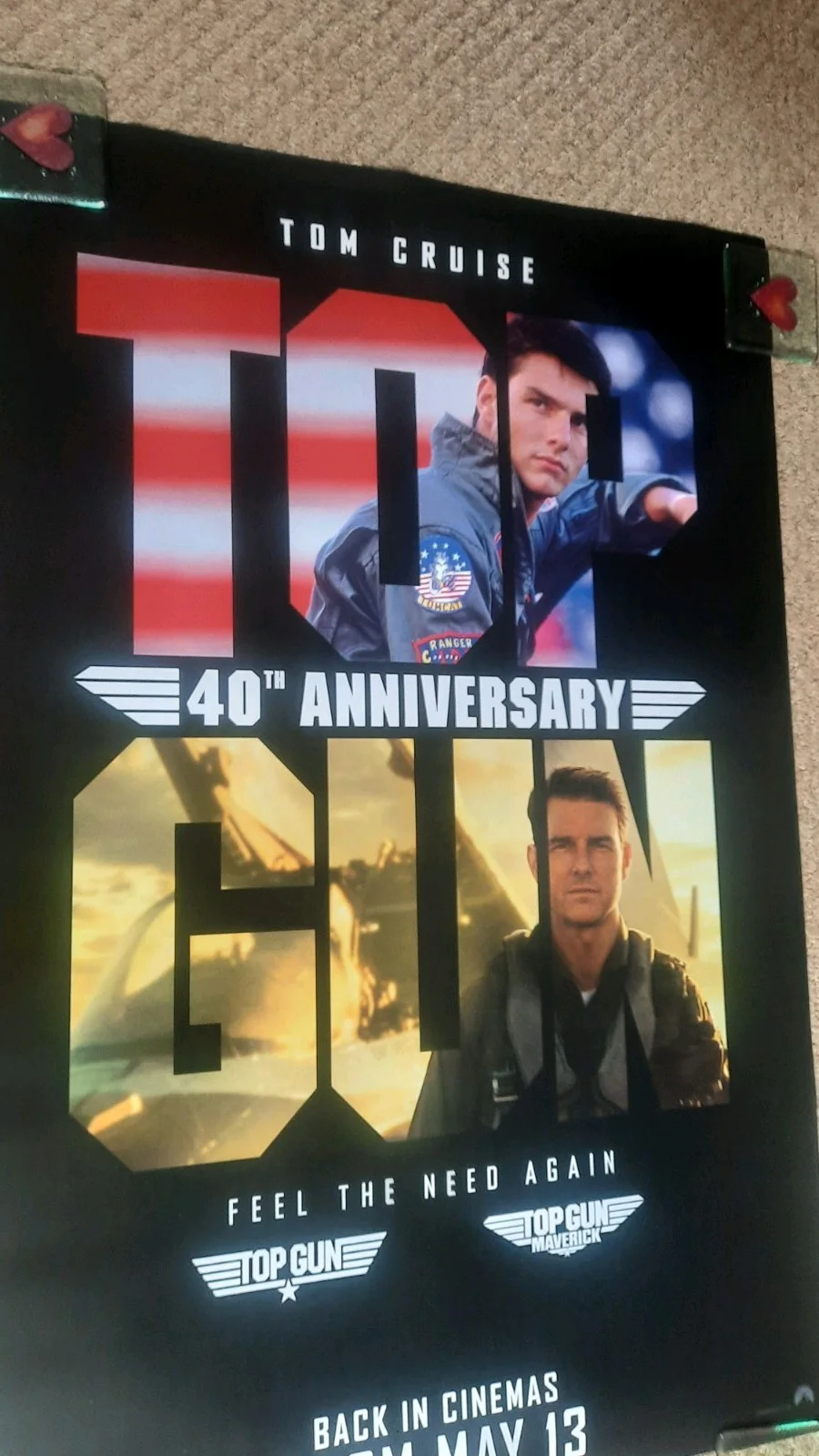 Top Gun 40th Anniversary One Sheet Cinema Poster Tom Cruise Tom Cruise New, изображение 5