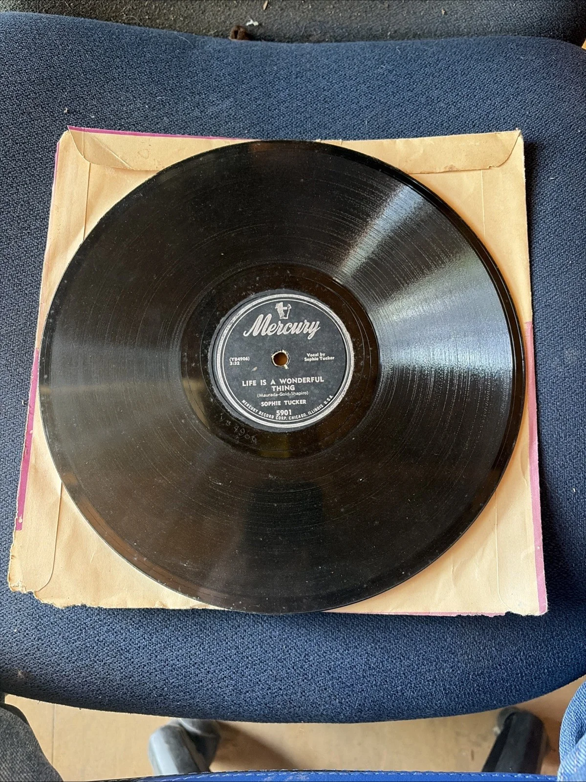 SOPHIE TUCKER Autographed Record; 'Sophie Tucker Life Is A Wonderful Mercury, изображение 3