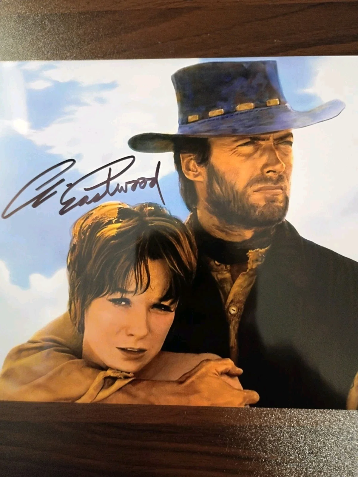 Clint Eastwood — Clint Eastwood Westerns Signed 8x10 COA W/Matching Numbered Sticker, image 2
