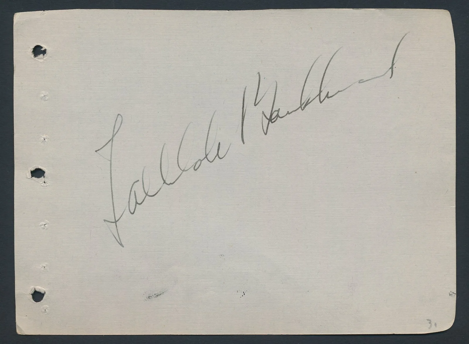 Tallulah Bankhead - 1950's Signed Page w/ Quality reprint of a 1930's Image, изображение 2