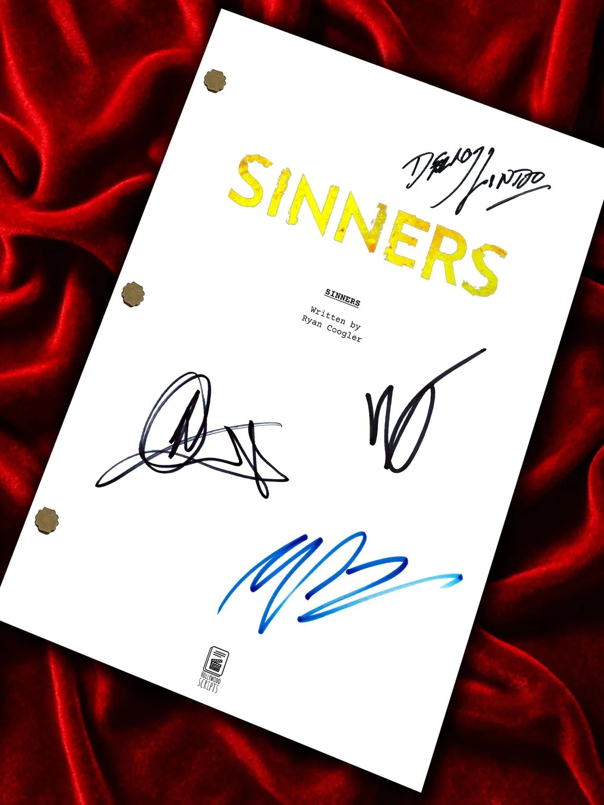 Sinners, Signed Movie Script, Full Screenplay Framed Reproduction + Cast Autogra, image 2