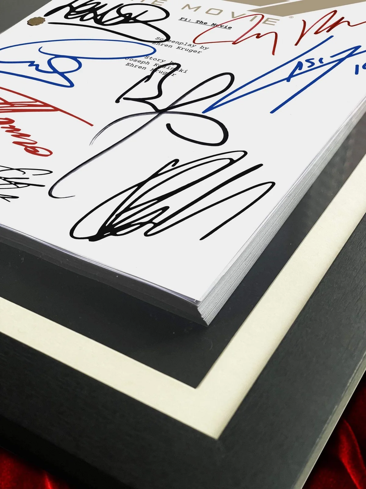 F1 The Movie, Signed Movie Script, Formula 1, George Russell Framed Reproduction, image 2