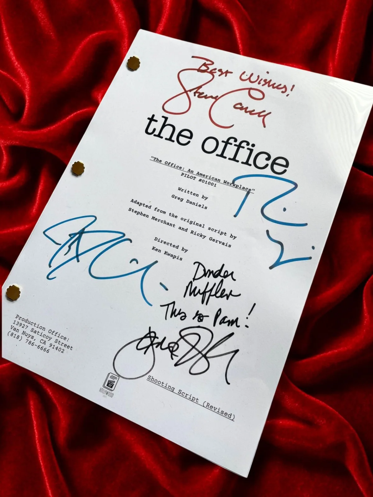 The Office Signed TV Pilot Script, Reproduction + Cast Autographs Dunder Mifflin, image 5