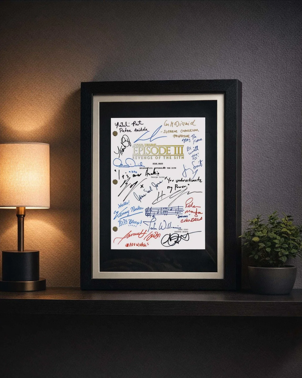 Star Wars Episode III - Revenge of the Sith, Signed Movie Script Reproduction, изображение 5