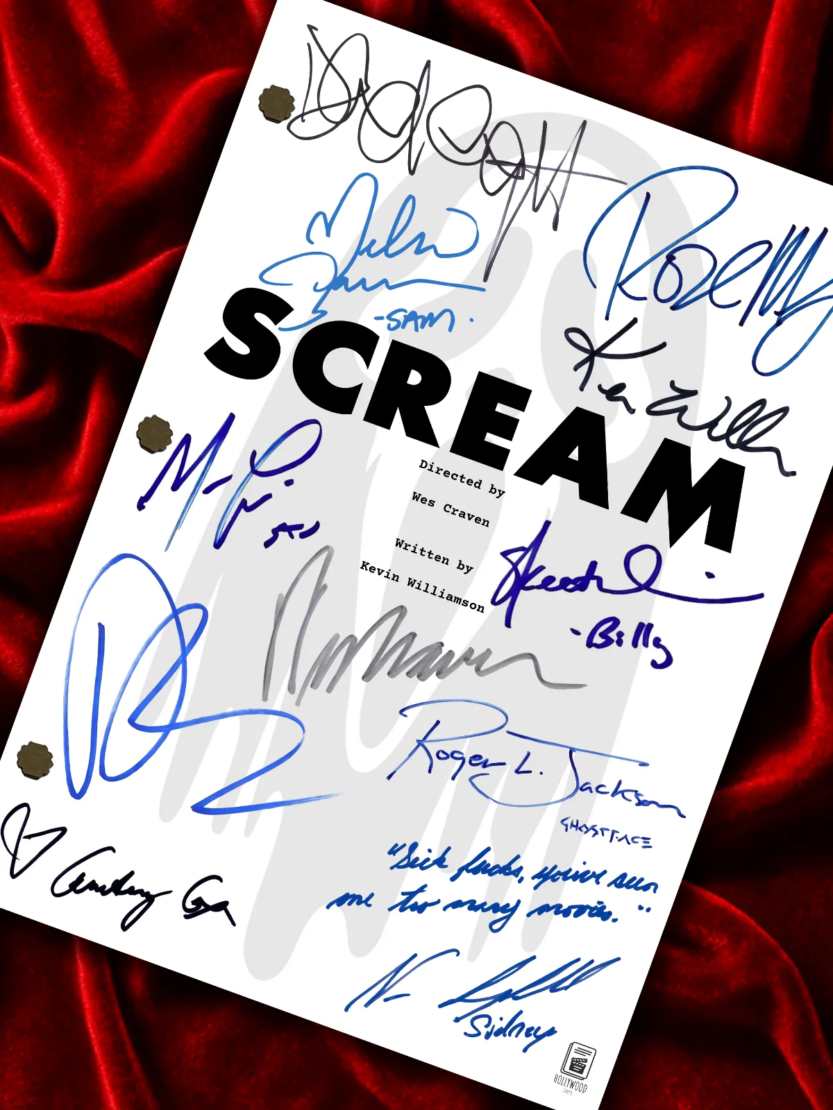 SCREAM, Signed Movie Script, Full Screenplay Reproduction inc Cast Autographs, image 2