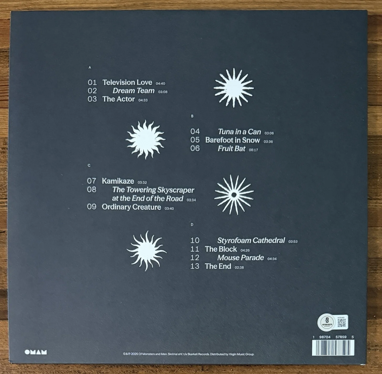 SIGNED Of Monsters And Men All Love VINYL 2LP COVER BECKETT BAS COA Autograph, изображение 4