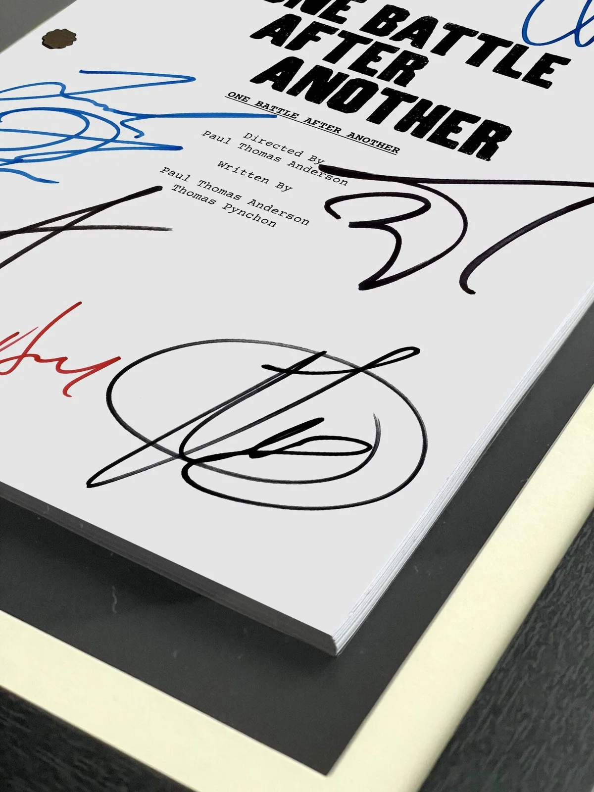 One Battle After Another, Signed Movie Script, OBAA Framed Reproduction, image 2
