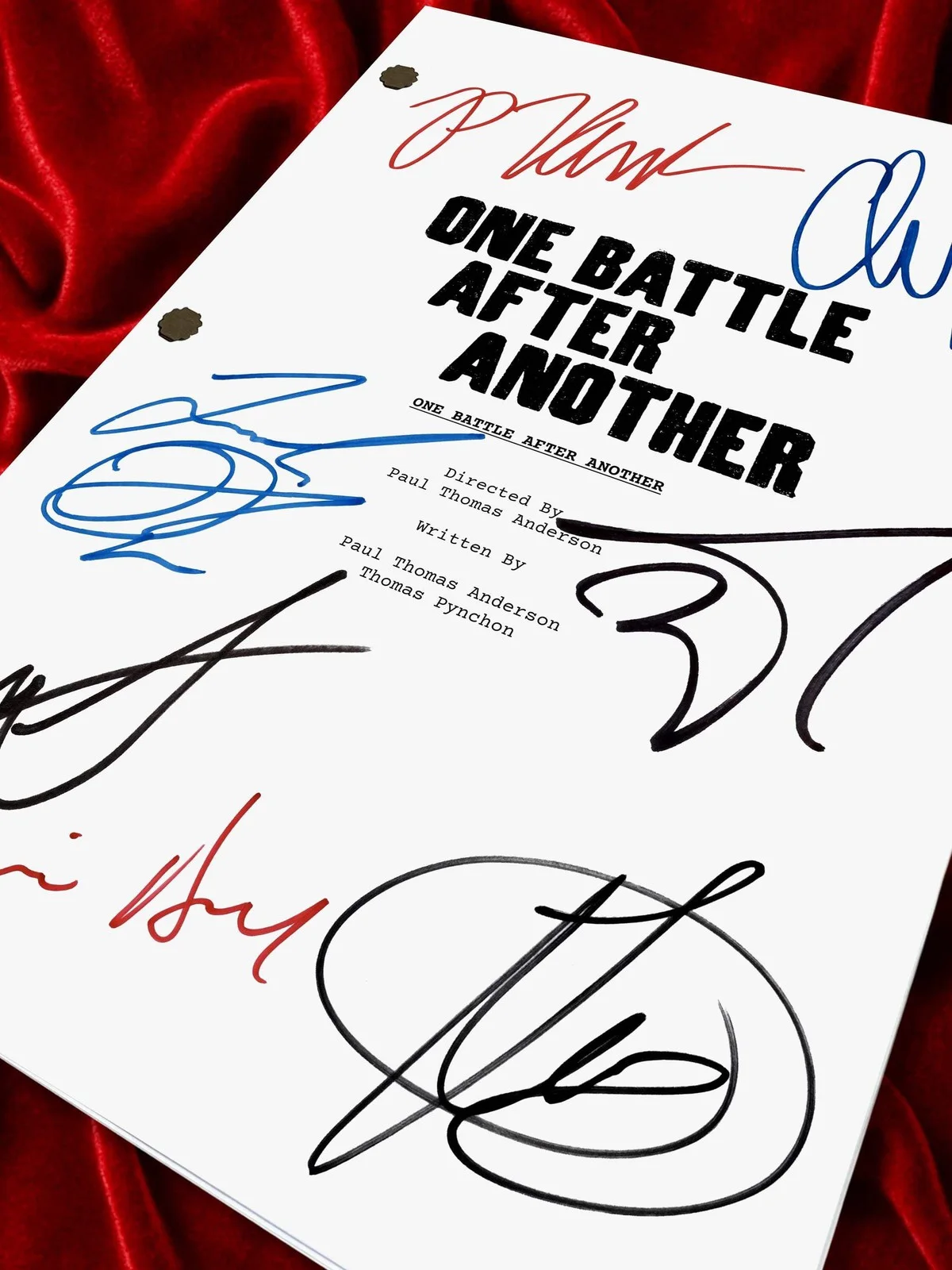 One Battle After Another, Signed Movie Script, OBAA Framed Reproduction, image 4