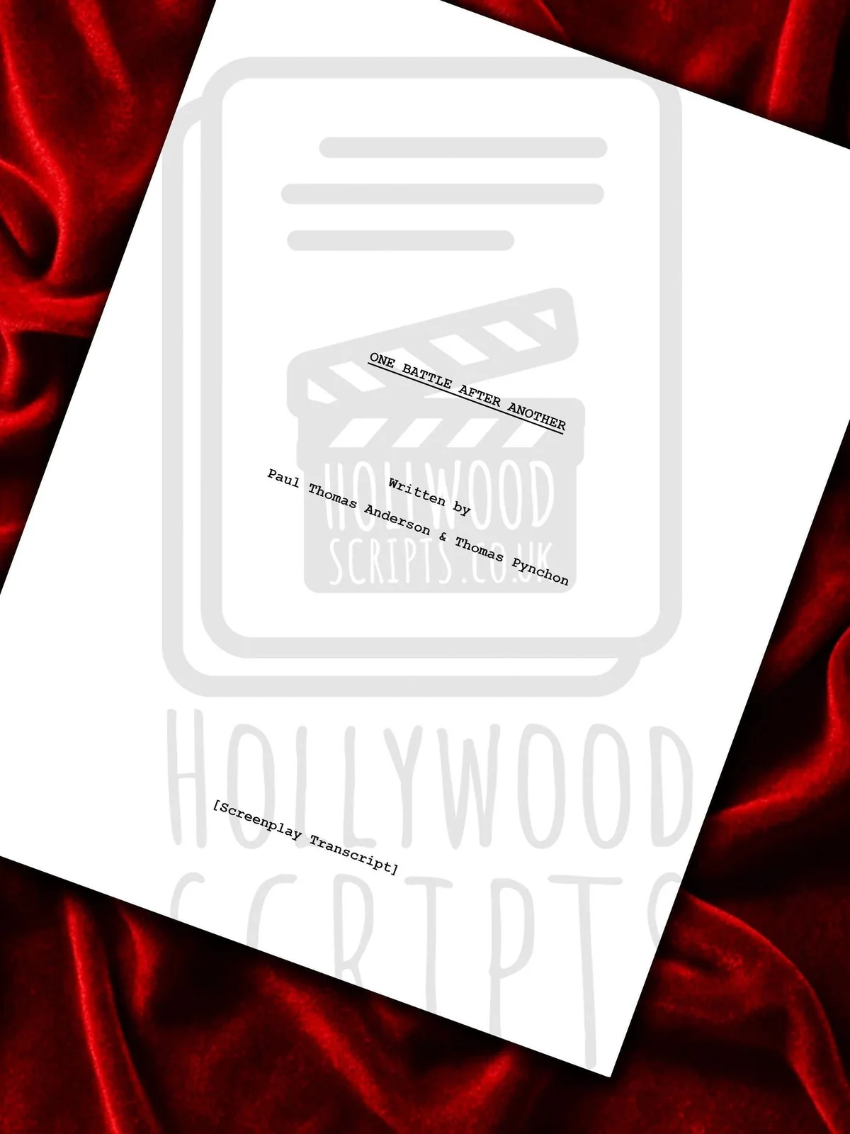 One Battle After Another, Signed Movie Script, OBAA Framed Reproduction, image 5