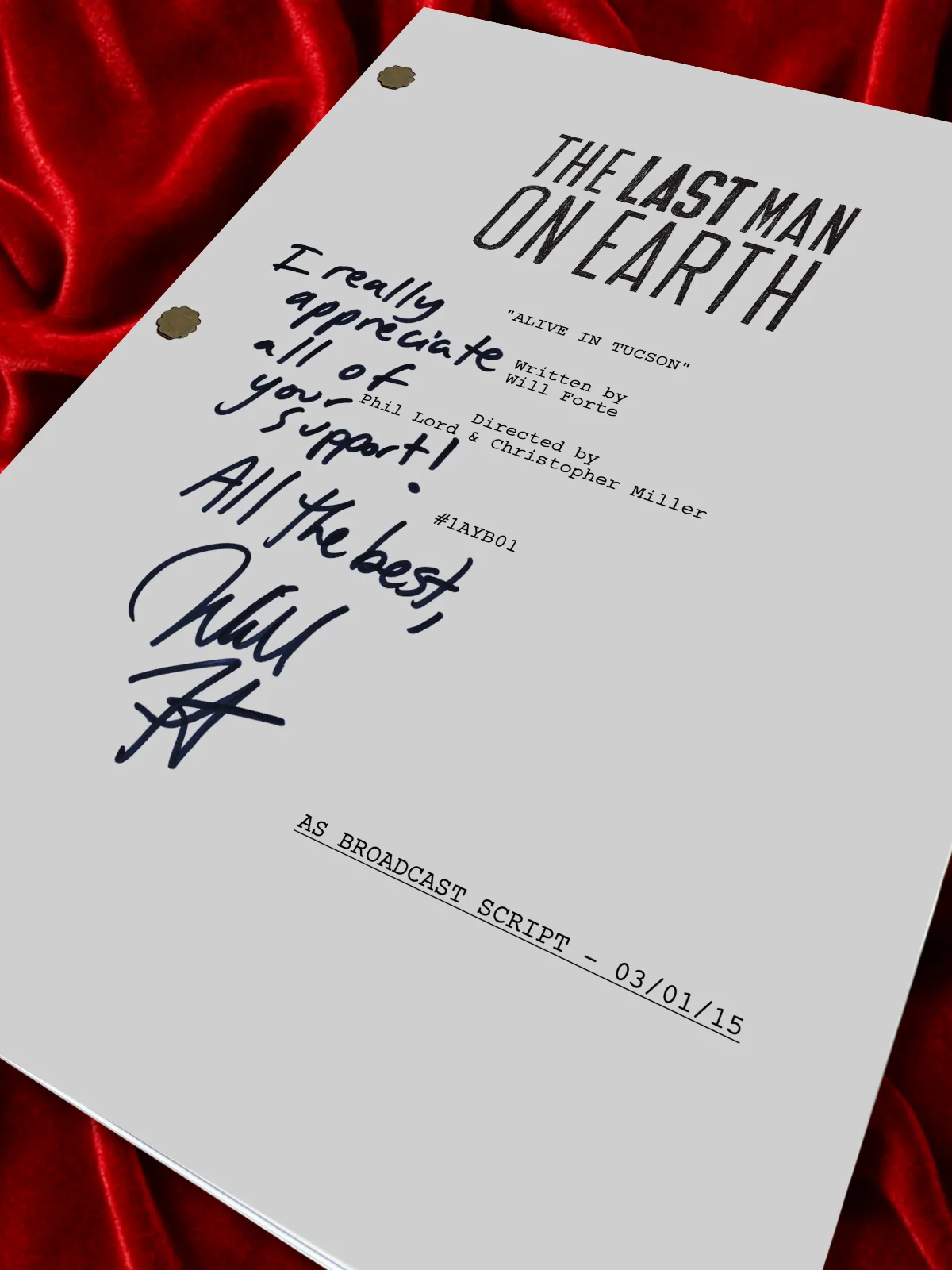 Last Man On Earth, Signed TV Pilot Script, Full Screenplay Reproduction + Cast, image 4
