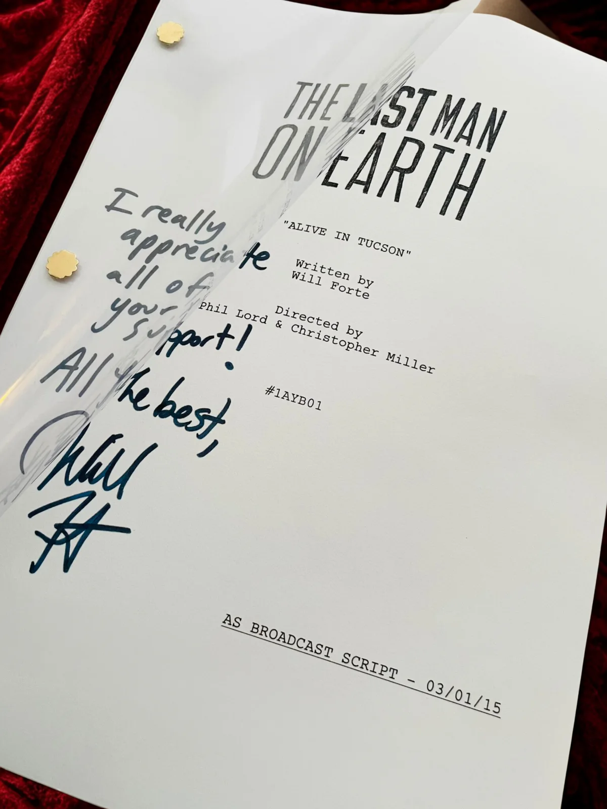 Last Man On Earth, Signed TV Pilot Script, Full Screenplay Reproduction + Cast, image 5