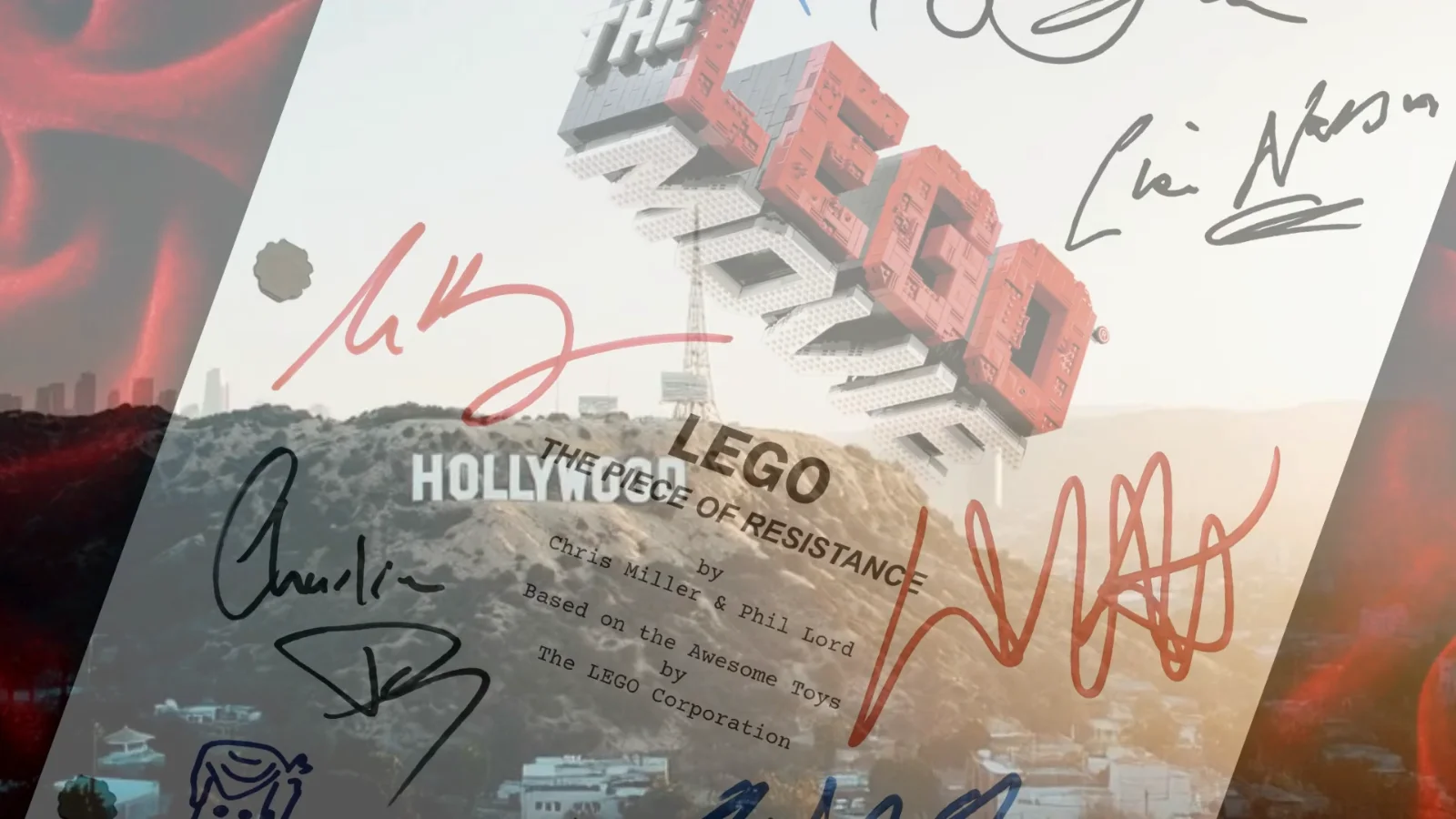 LEGO Movie, Signed TV Pilot Script, Full Screenplay Reproduction + Cast Autograp, image 3