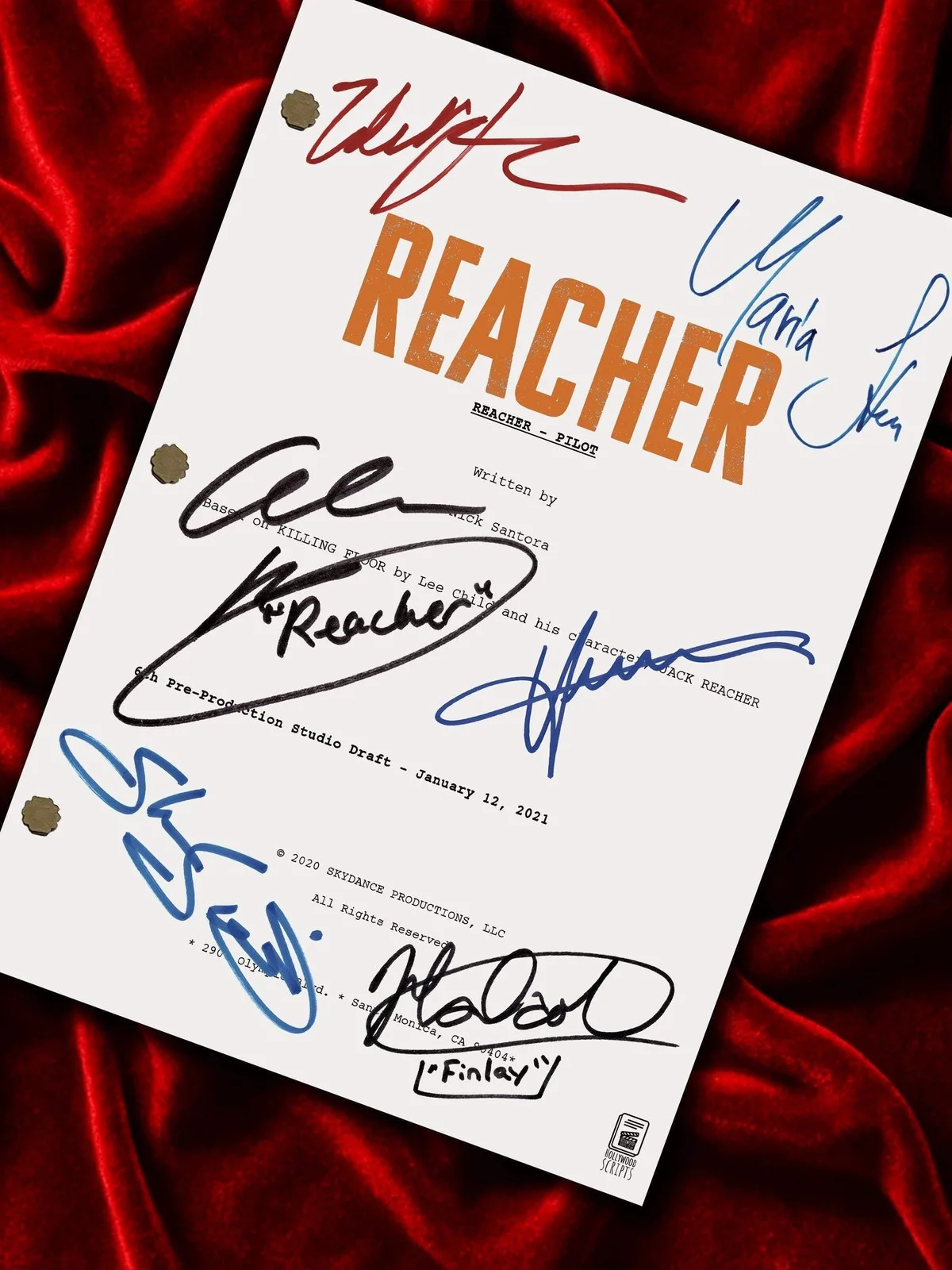 Jack Reacher, Signed TV Pilot Script, Full Screenplay Framed Reproduction + Cast, image 2