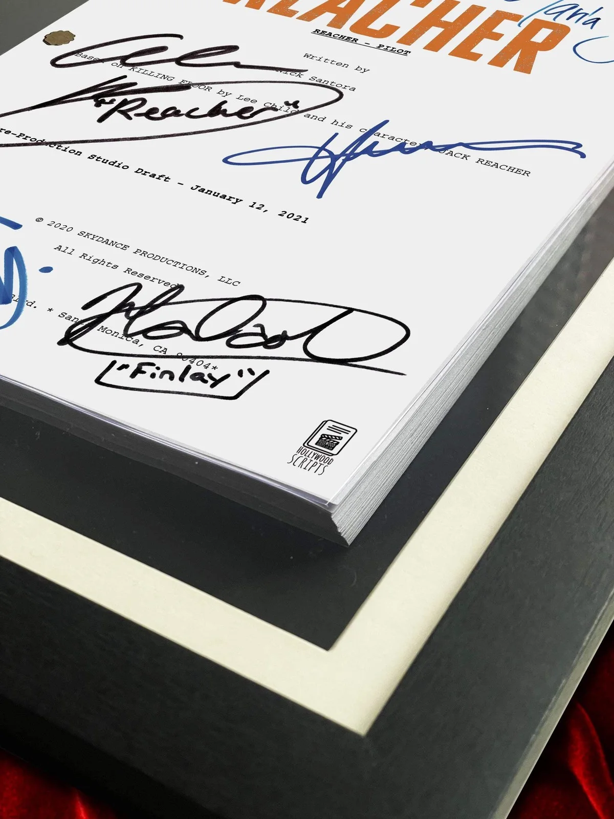 Jack Reacher, Signed TV Pilot Script, Full Screenplay Framed Reproduction + Cast, image 3