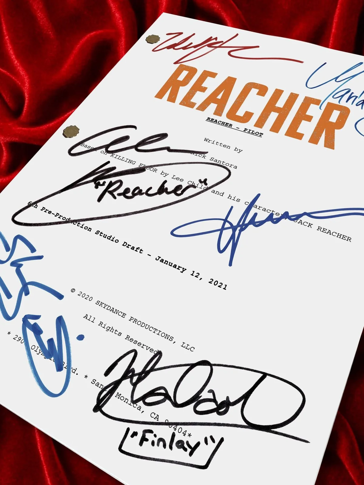 Jack Reacher, Signed TV Pilot Script, Full Screenplay Framed Reproduction + Cast, image 4