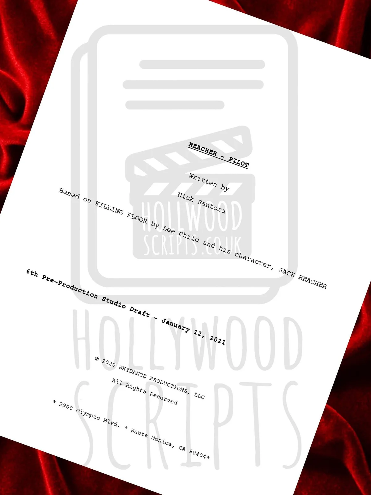 Jack Reacher, Signed TV Pilot Script, Full Screenplay Framed Reproduction + Cast, image 5