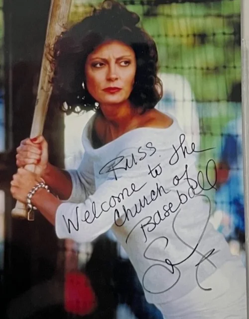 Susan Sarandon — SUSAN SARANDON SIGNED AUTO BULL DURHAM PHOTO BASEBALL Beckett Authenticated Slab, изображение 3