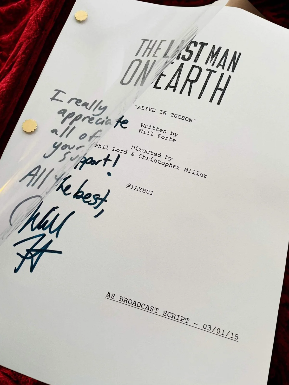 Last Man On Earth, Signed TV Pilot Script, Full Screenplay Reproduction + Cast A, image 3