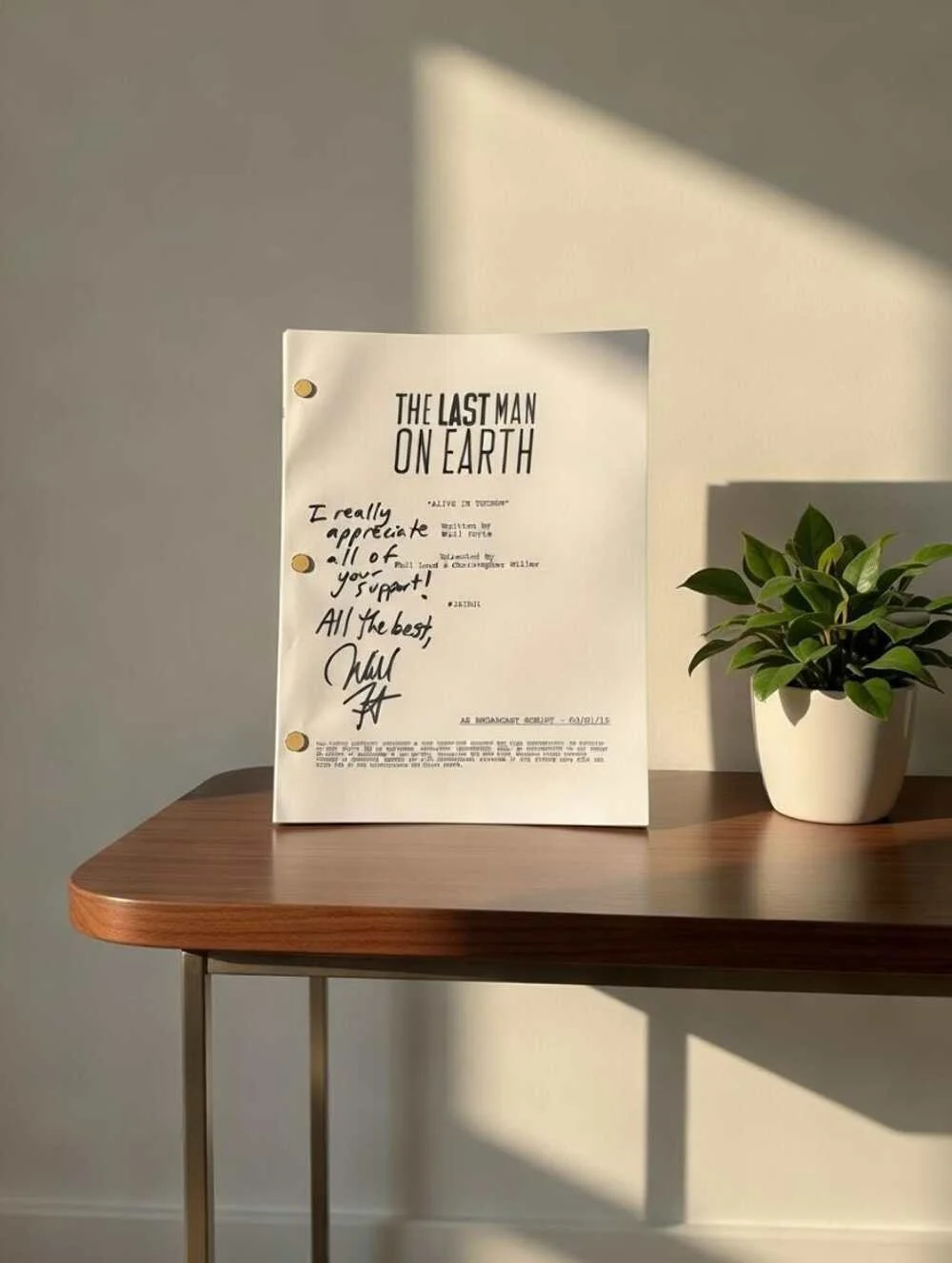 Last Man On Earth, Signed TV Pilot Script, Full Screenplay Reproduction + Cast A, image 4
