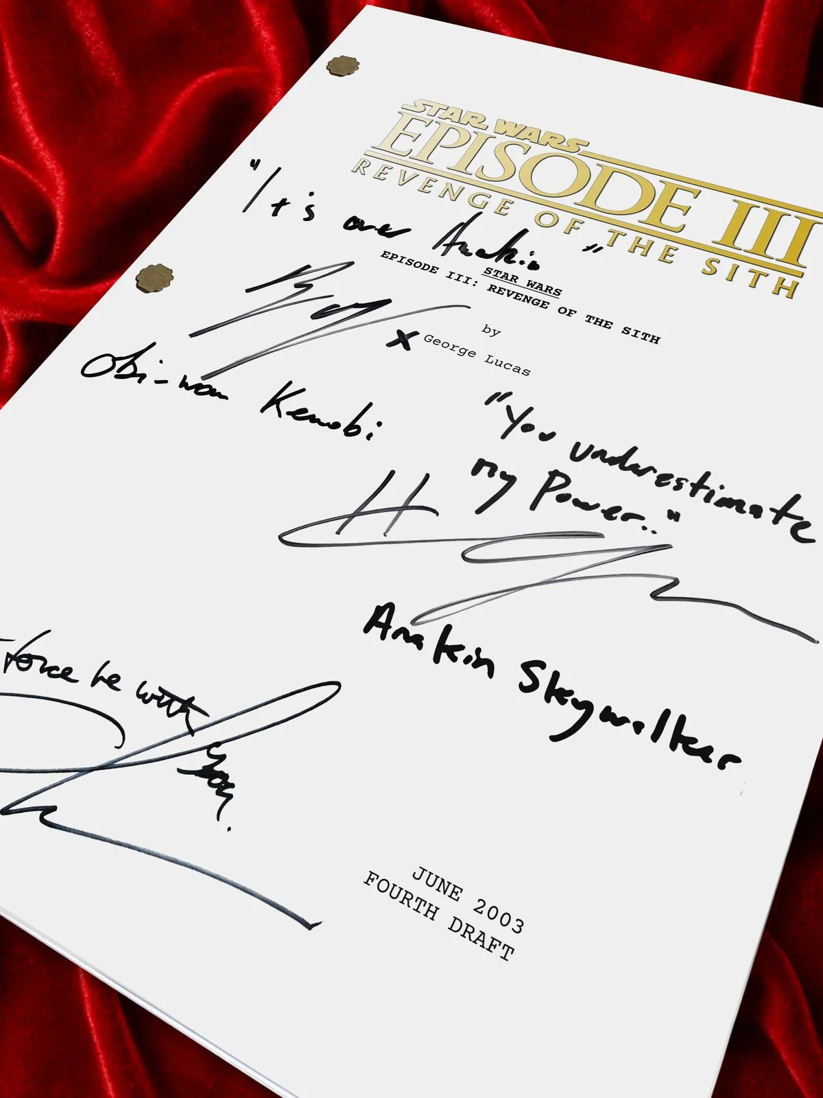 Revenge of The Sith, Star Wars Signed Movie Script, Full Screenplay Reproduction, image 4