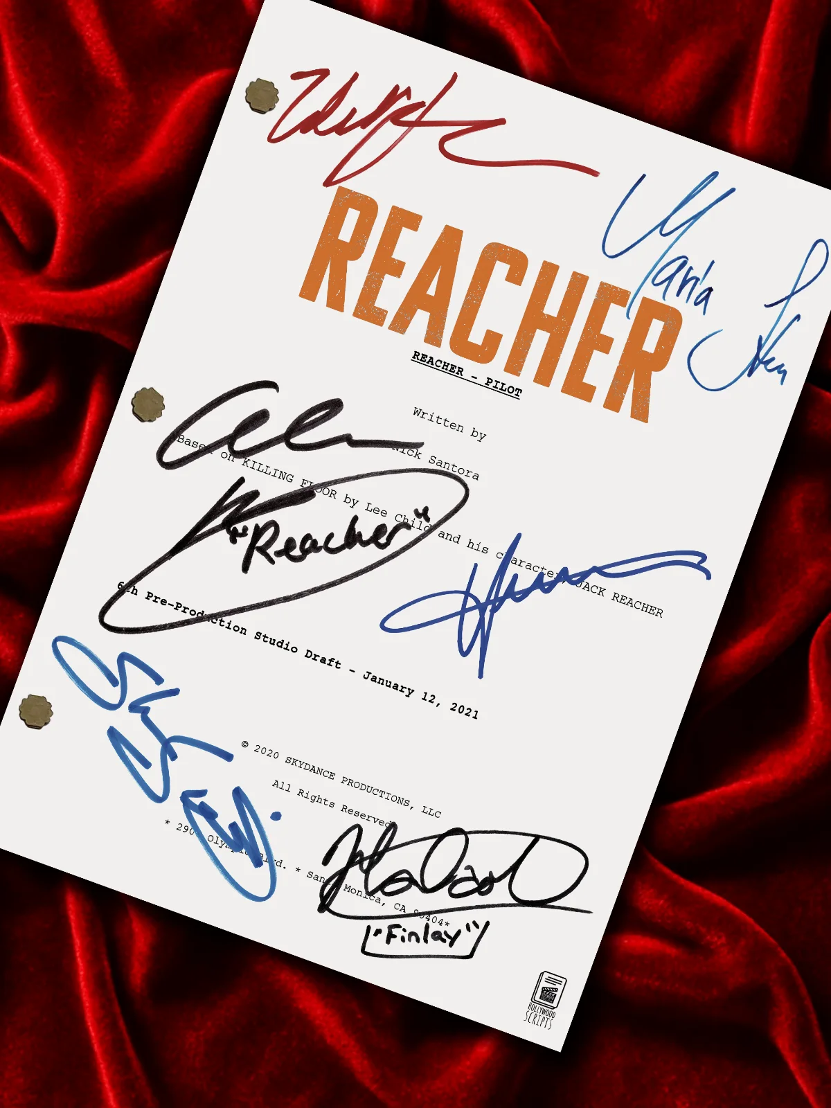 Jack Reacher, Signed TV Pilot Show Script, Full Screenplay Reproduction + Cast, image 2