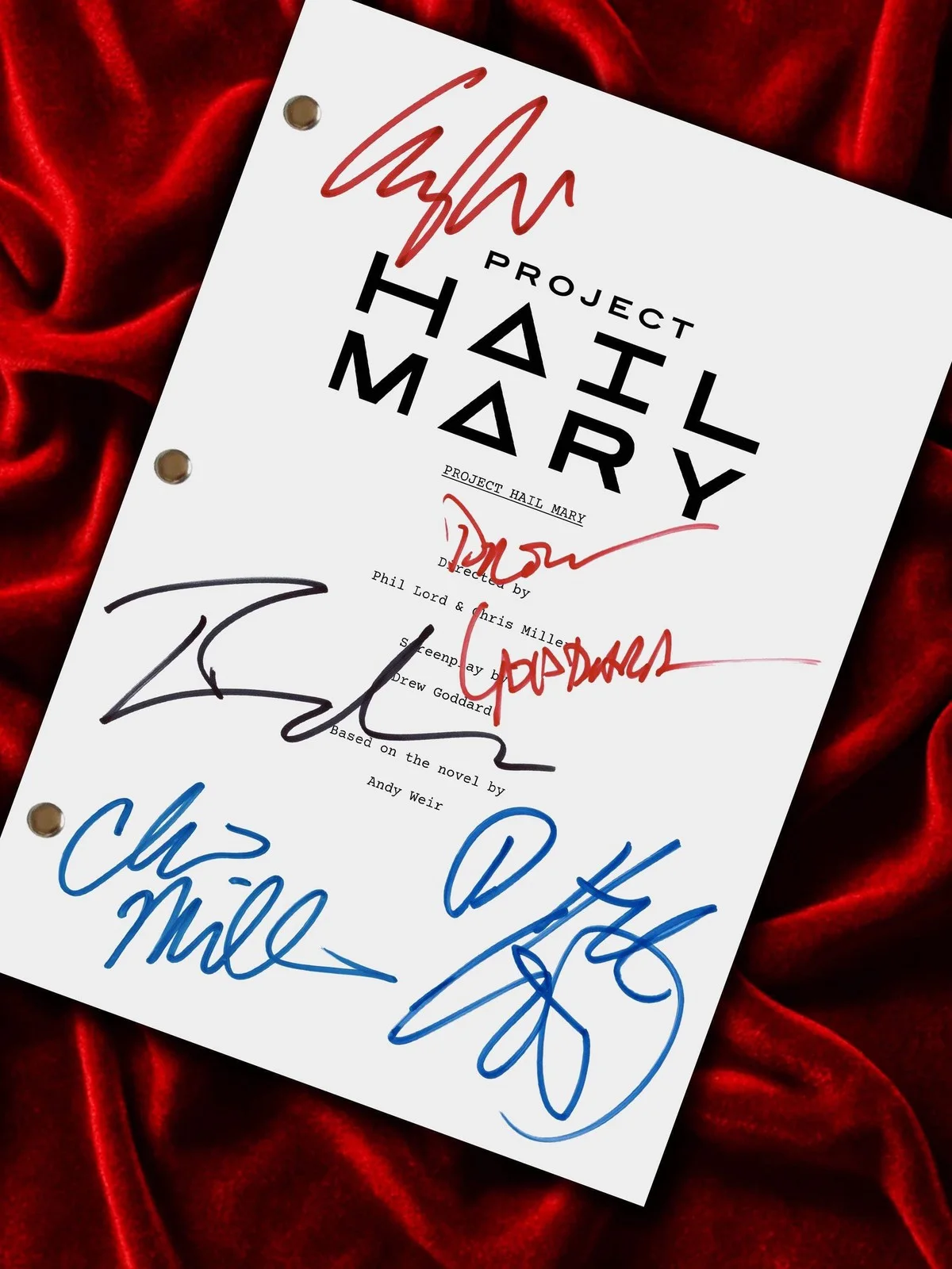 Project Hail Mary Signed Movie Script, Full Screenplay Reproduction, Ryan Goslin, image 2