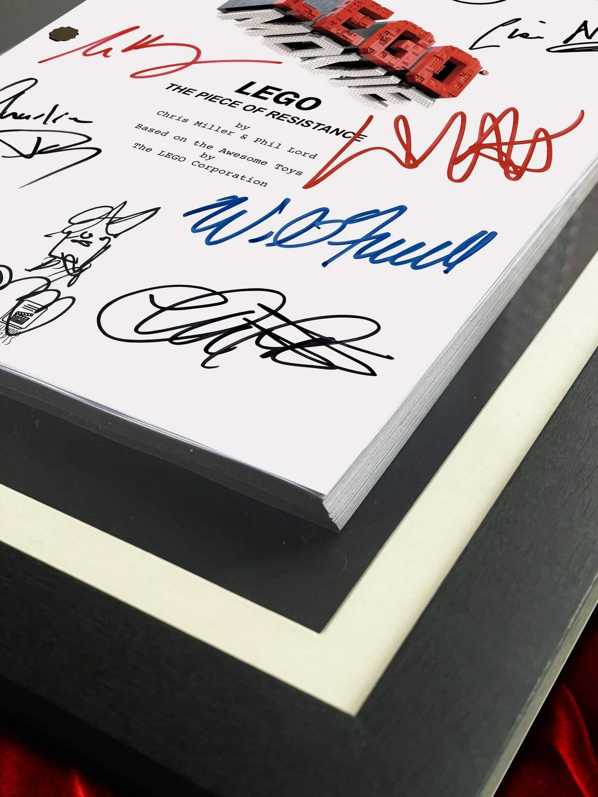 LEGO Movie, Signed TV Pilot Script, Full Screenplay Framed Reproduction + Cast A, image 2