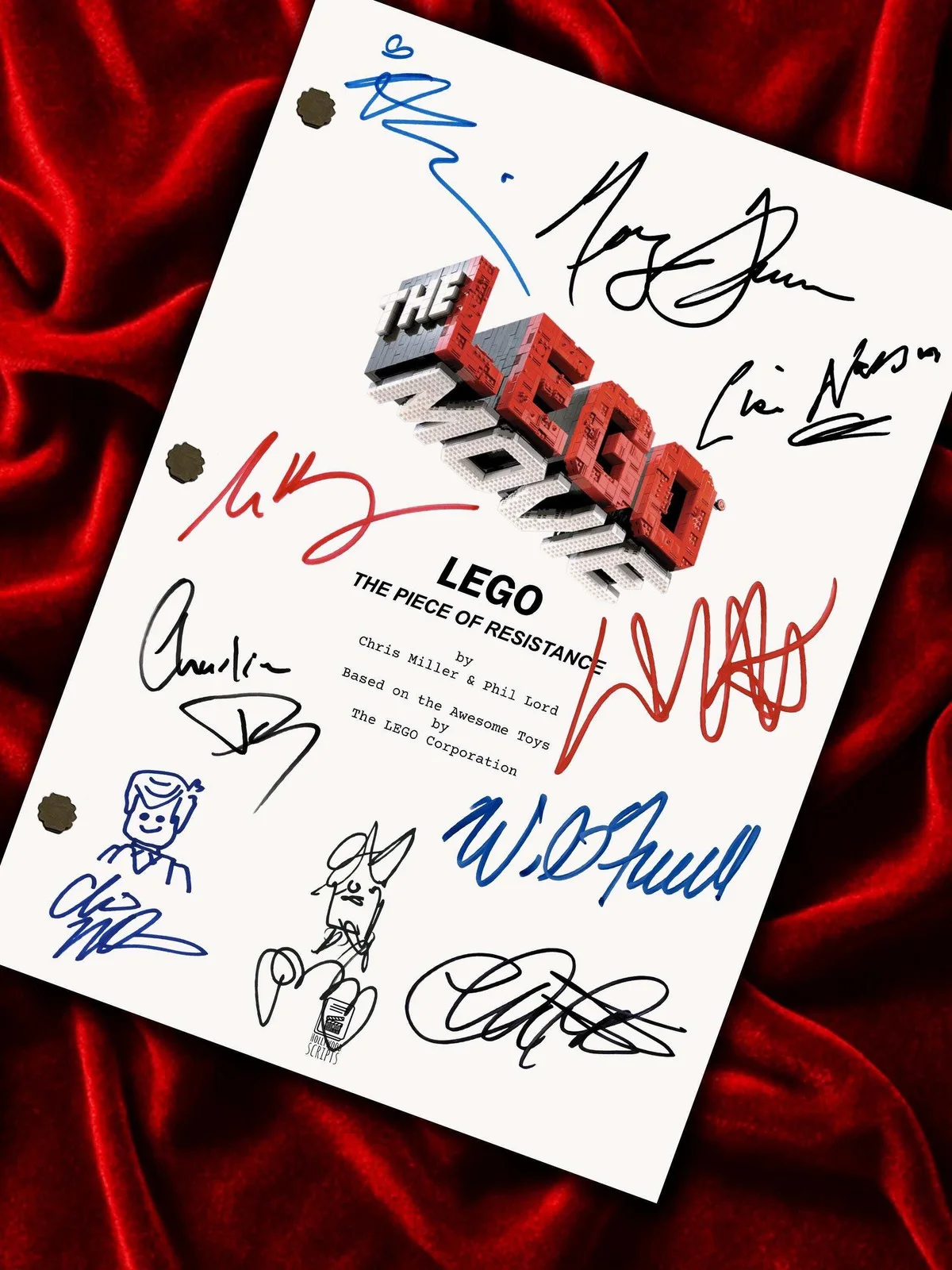 LEGO Movie, Signed TV Pilot Script, Full Screenplay Framed Reproduction + Cast A, image 3