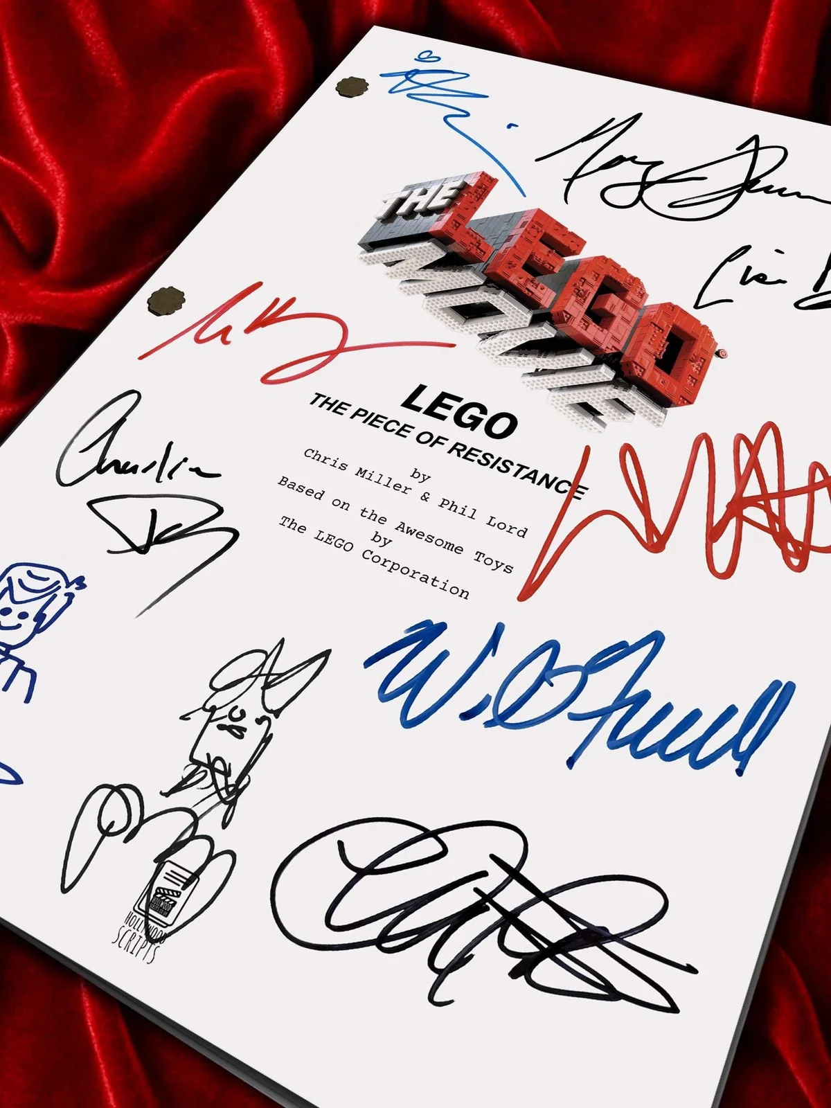 LEGO Movie, Signed TV Pilot Script, Full Screenplay Framed Reproduction + Cast A, image 4