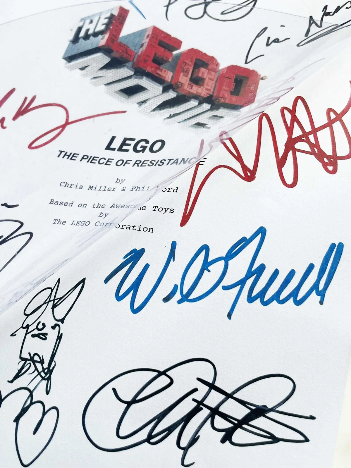 LEGO Movie, Signed TV Pilot Script, Full Screenplay Framed Reproduction + Cast A, image 5