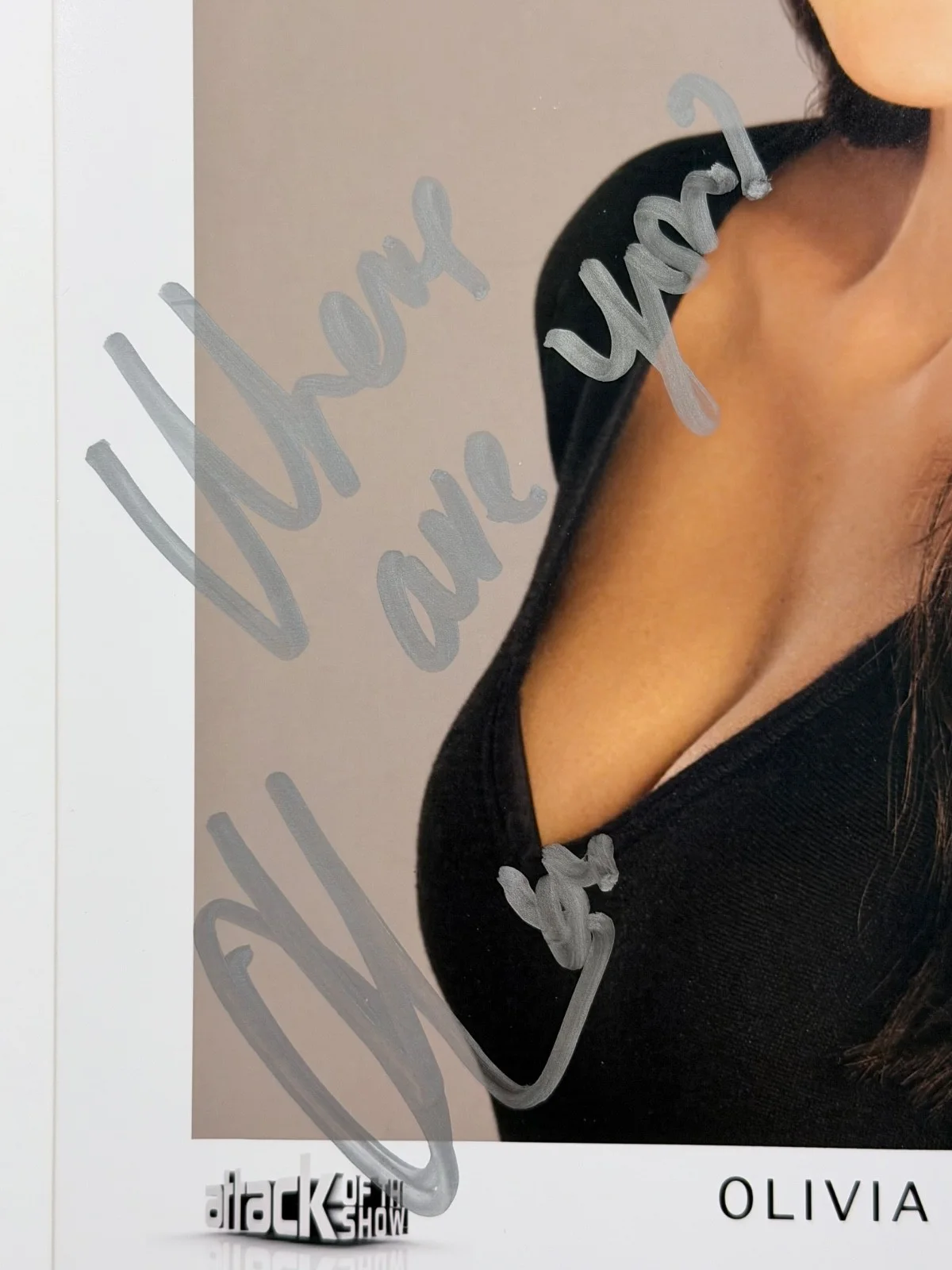 Olivia Munn — Olivia Munn Signed 8x10 G4 Attack of the Show Photo w/ COA, изображение 2