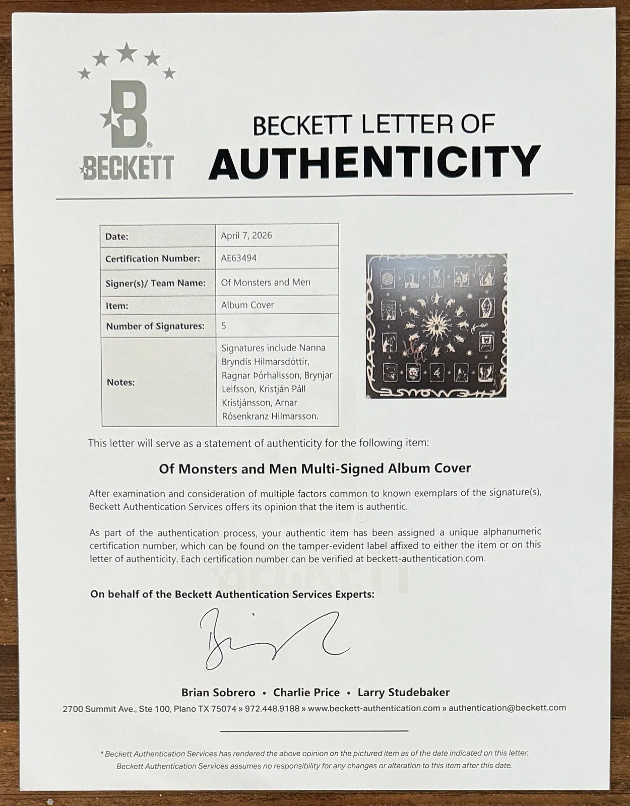 BAND SIGNED Of Monsters And Men All Love GREEN VINYL 2LP COVER BECKETT BAS COA, изображение 4